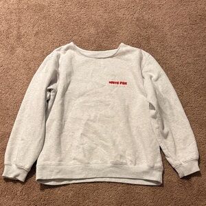 White Fox Gray Sweatshirt